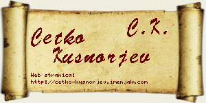 Ćetko Kušnorjev vizit kartica